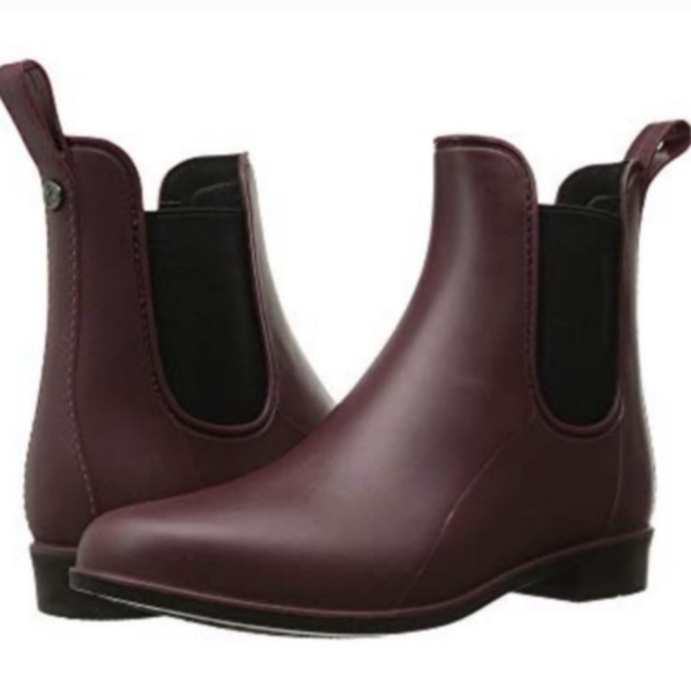 Sam Edelman Tinsley Burgundy Ankle Rain Boot